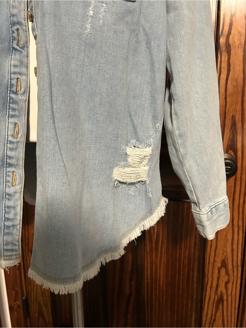 Pilcro distressed denim shirt xs - Picture 3 of 4